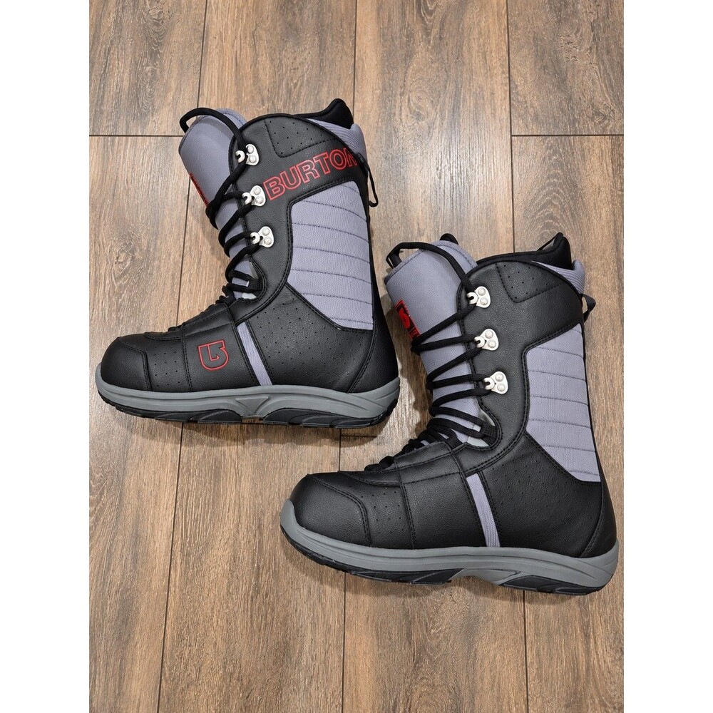 Vtg 2006 Burton Tribute Snowboard Boots Mens 10.5 Black Gray Y2K Original Box